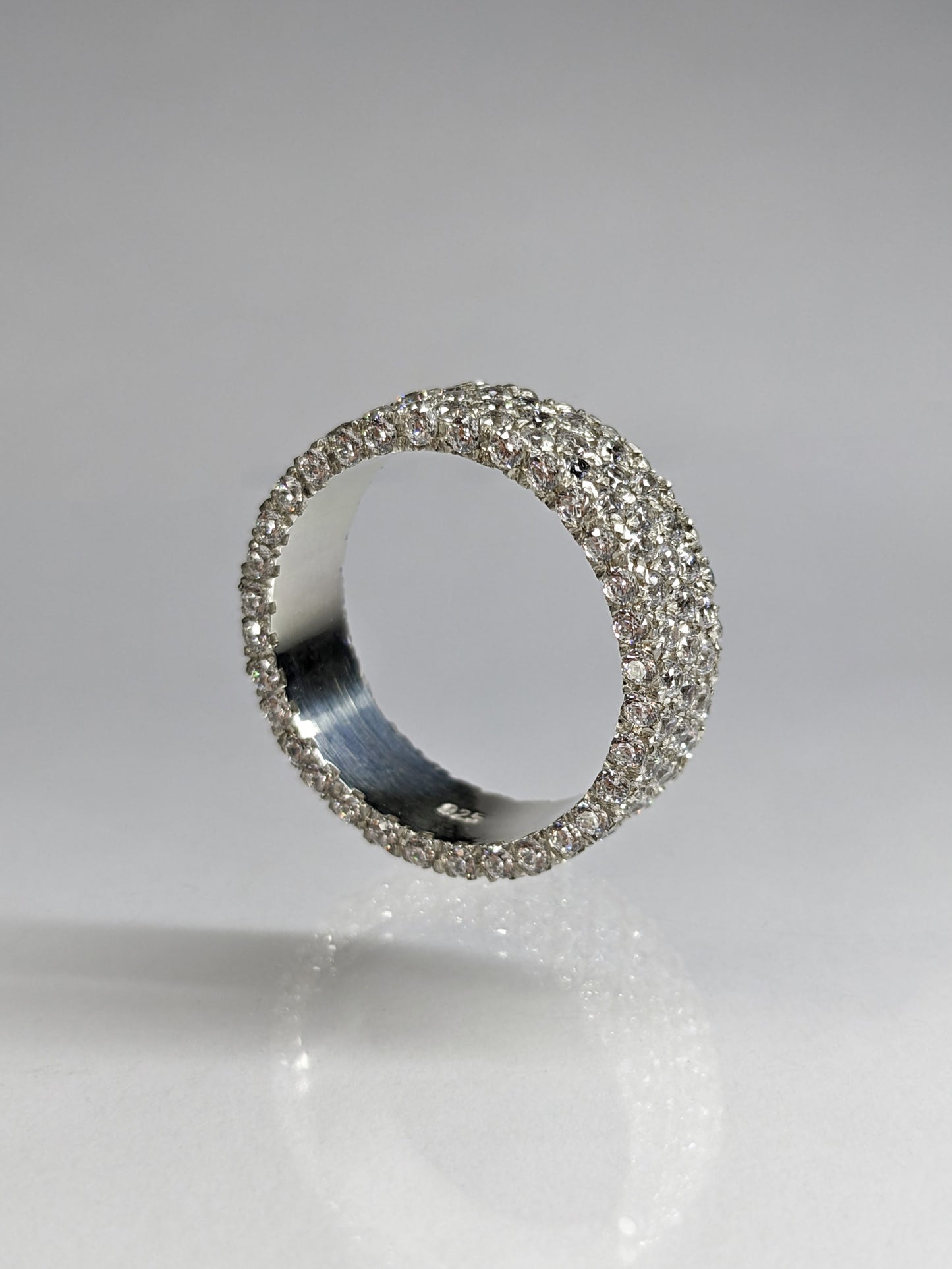 Pavé 01 · Anillo con circonitas completo · Plata 935Ge