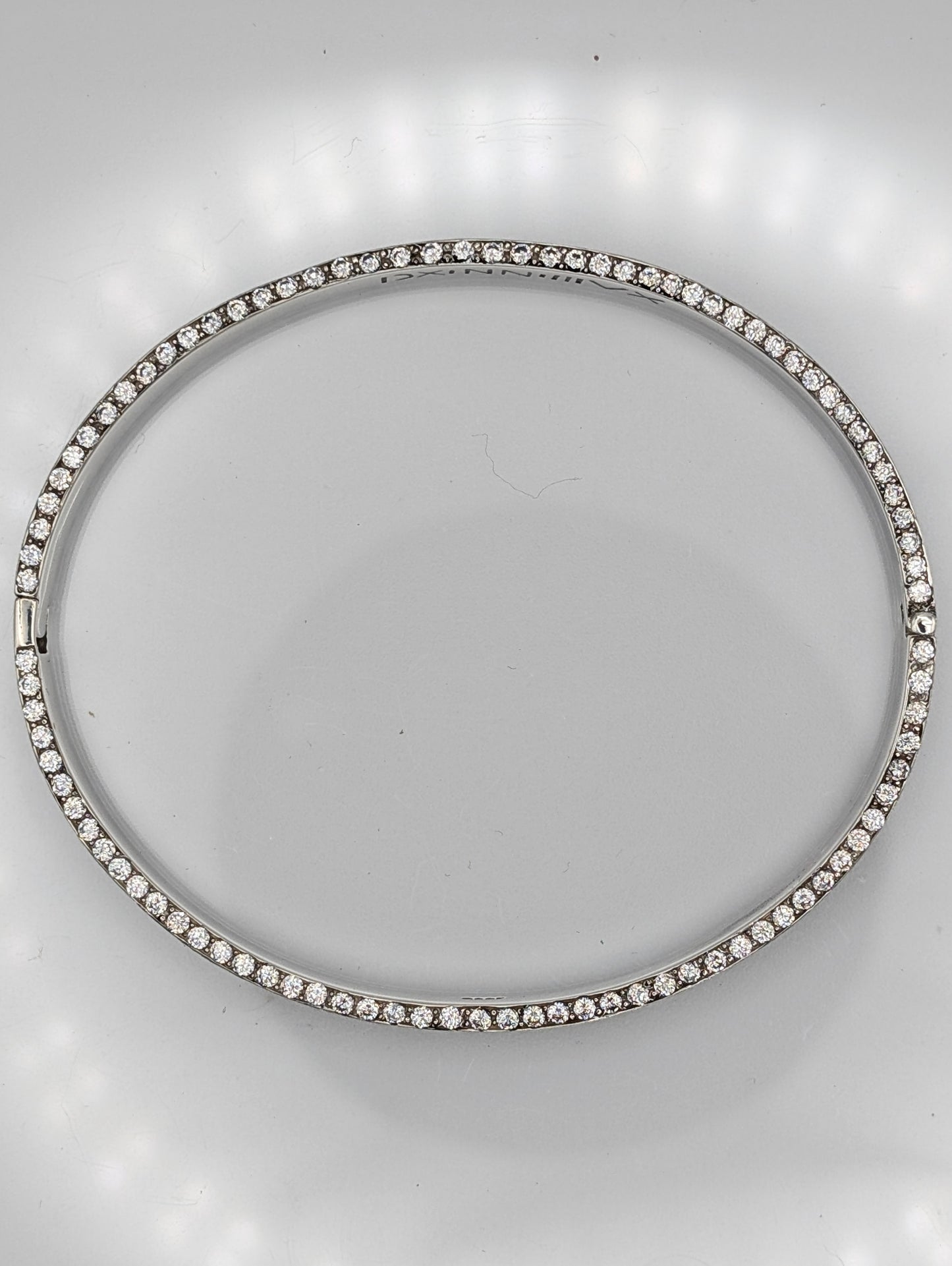 Brazalete con circonitas · Plata de Ley 925 · 7 mm