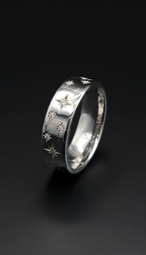 Estrella 03 · Anillo engaste Estrella · Plata 925Ge