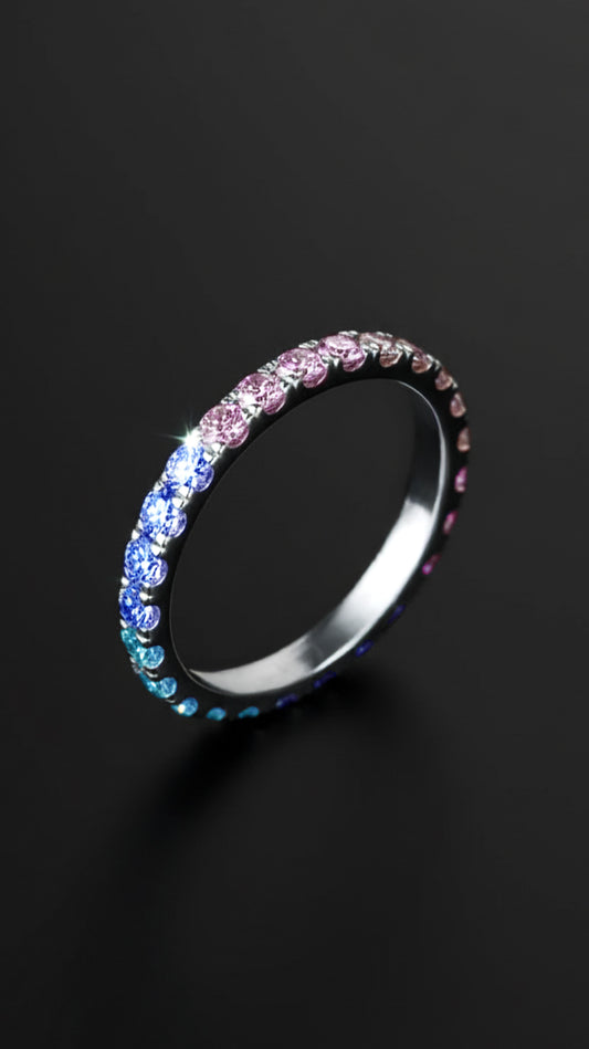 Eternity Degradado · Anillo con circonitas · Plata 925Ge