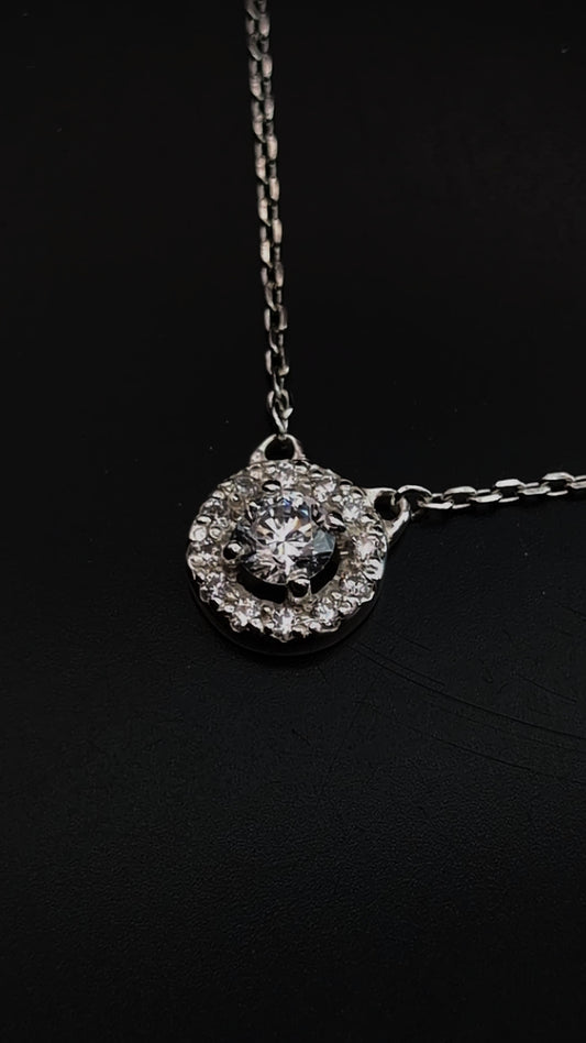 Halo 01 · Colgante de circonita · Plata 925Ge