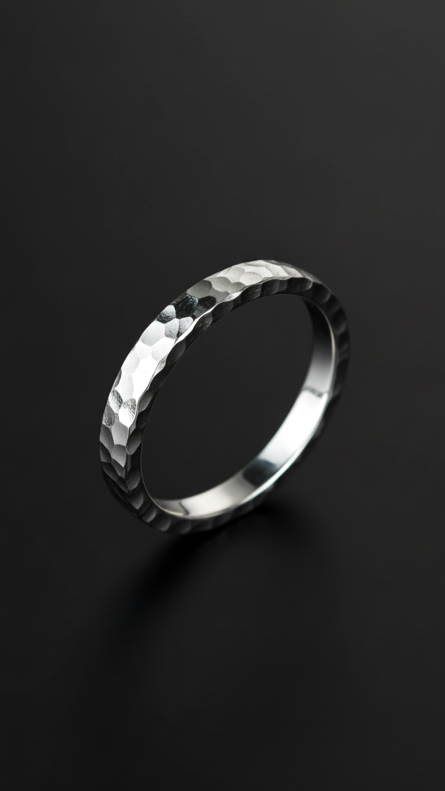 Martelé 03 · Anillo martelé bola · Plata 925Ge