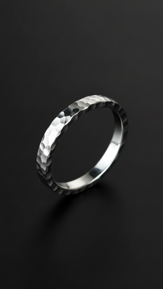 Martelé 03 · Anillo martelé bola · Plata 925Ge