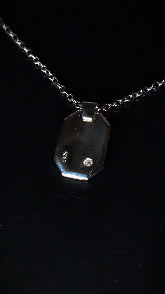 Octa · Colgante con forma octagonal · Plata 925Ge