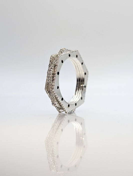 Anillo Hexa · Plata de Ley 925 · 5 mm