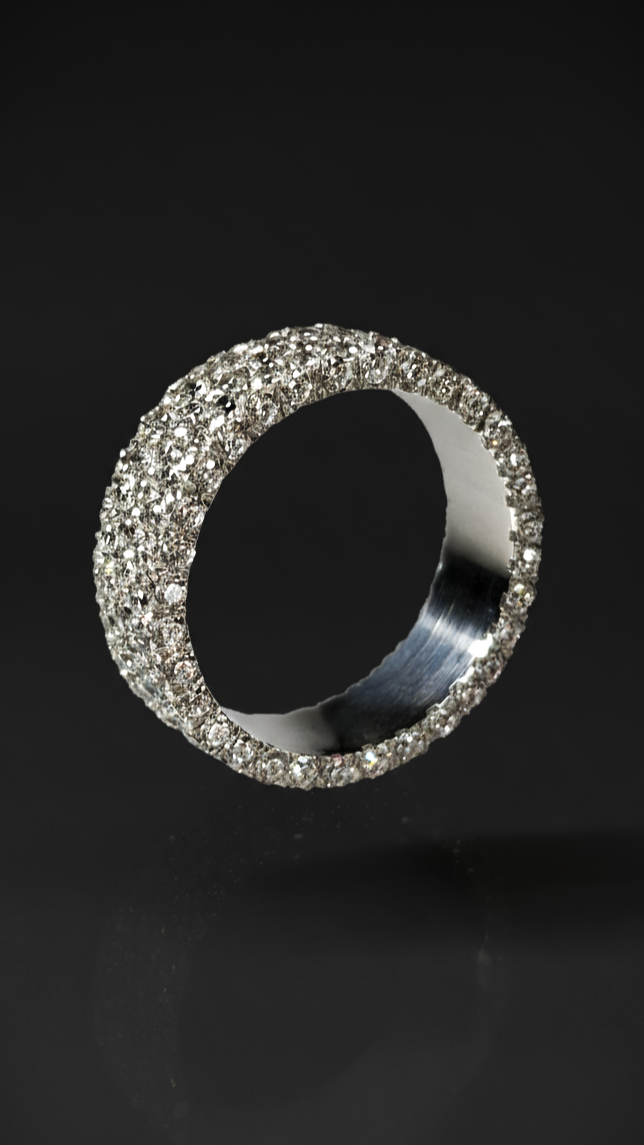 Pavé 01 · Anillo con circonitas completo · Plata 925Ge