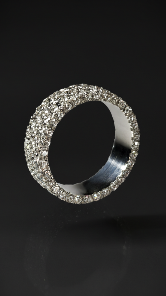 Pavé 01 · Anillo con circonitas completo · Plata 925Ge