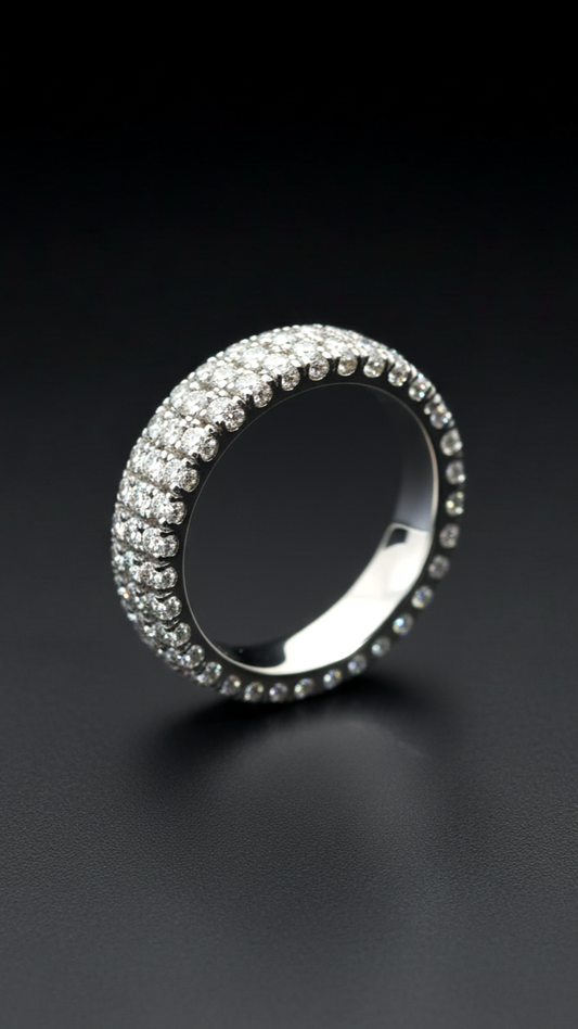 Pavé 02 · Anillo con circonitas · Plata 925Ge