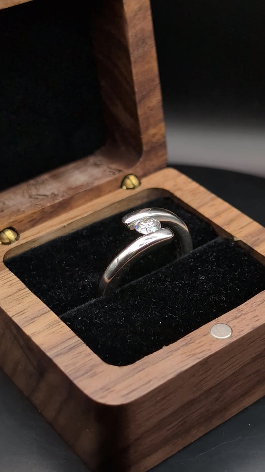 Anillo Tensión Grueso · Plata de Ley 925 · 3 mm