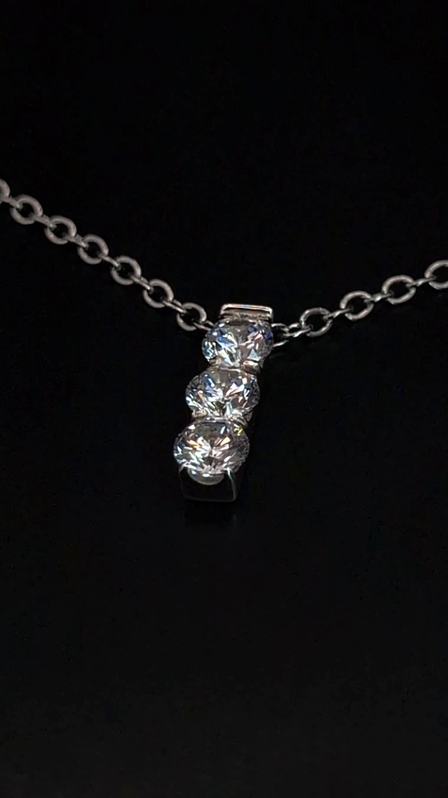 Triple · Colgante con circonitas · Plata 925Ge