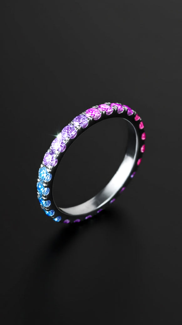 Eternity Degradado · Anillo con circonitas · Plata 925Ge