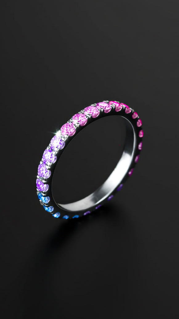 Eternity Degradado · Anillo con circonitas · Plata 925Ge