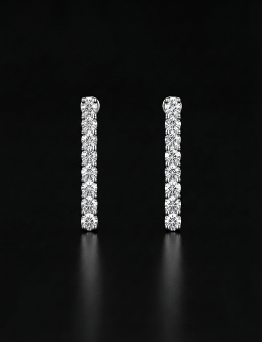 Varas de luz · Pendientes con circonitas · Plata 925Ge
